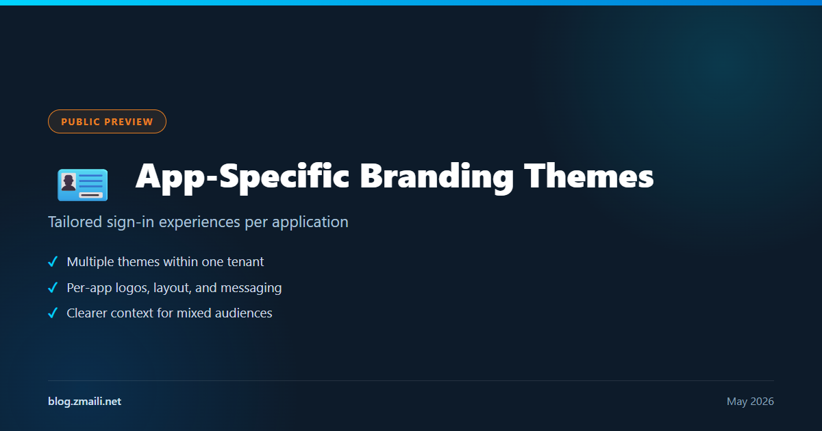 App-Specific Sign-In Experiences with Branding Themes