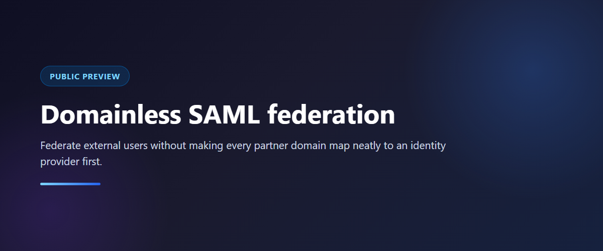 Domainless SAML federation