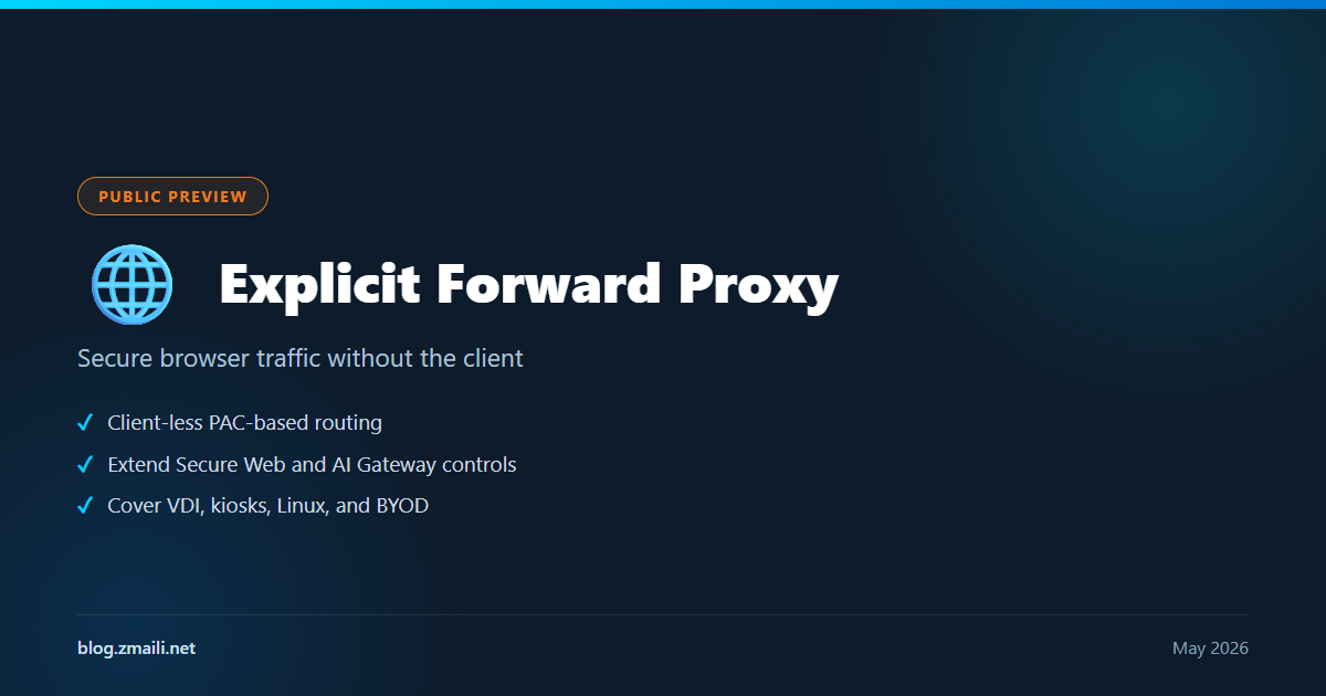 Explicit Forward Proxy for Internet Access