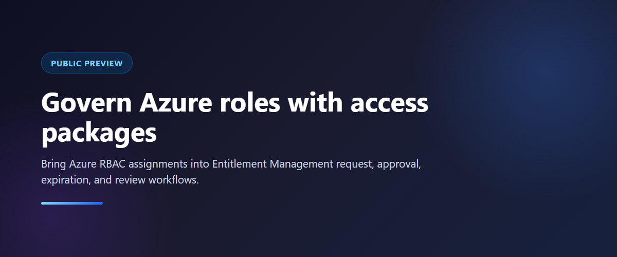 Govern Azure roles with access packages