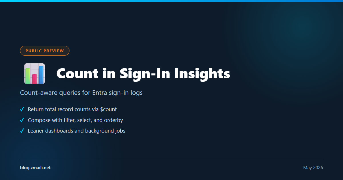 Optimize Sign-In Insights with Count in Microsoft Graph