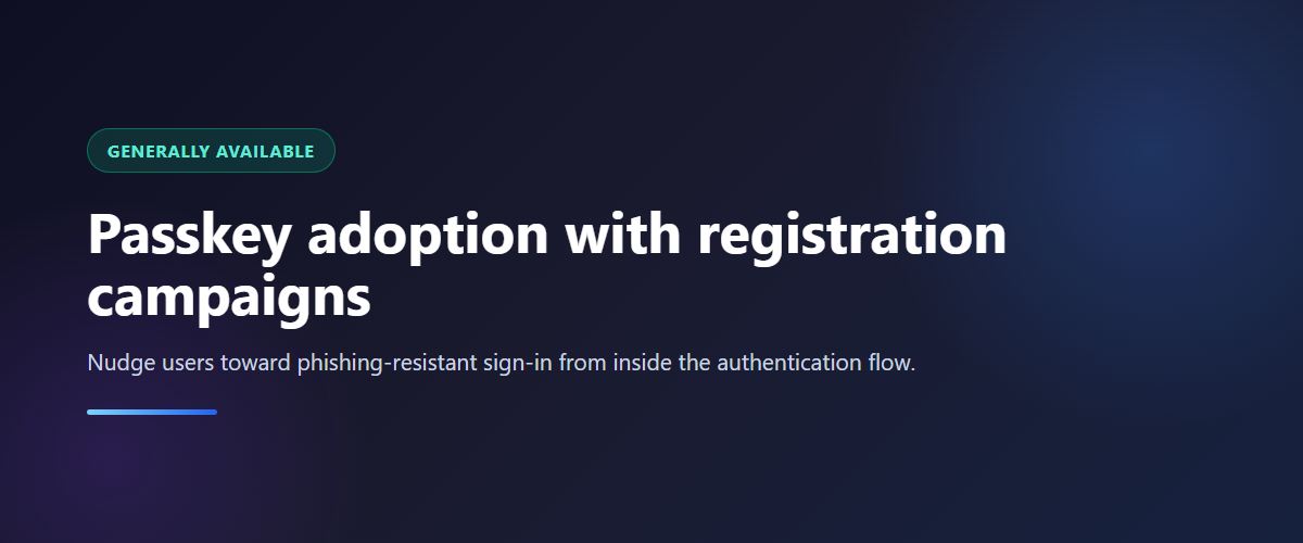 Passkey adoption with registration campaigns