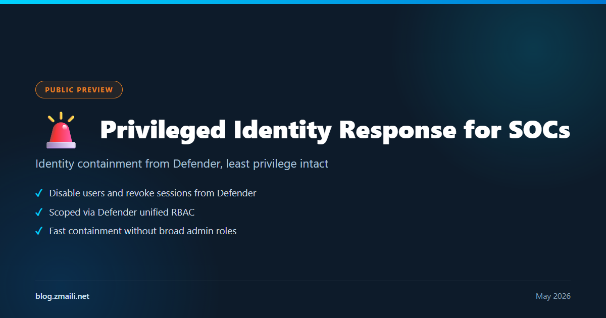 Privileged Identity Response for SOCs
