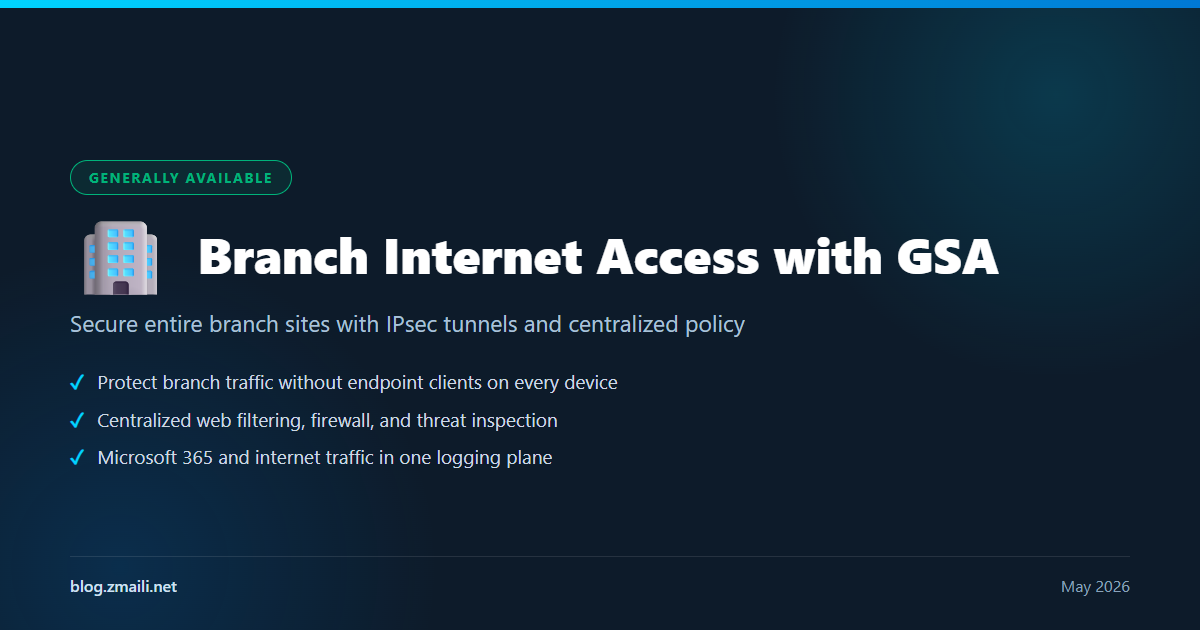 Secure Branch Office Internet Access with GSA Remote Networks